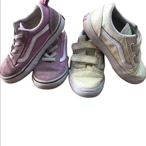 Two Girl Toddler Size Vans Size 10